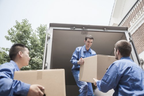 Packing boxes prepared for a Tufnell Park house move