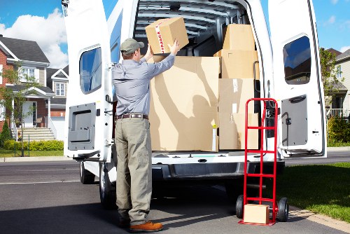 Boxes and moving materials arranged for a Tufnell Park relocation